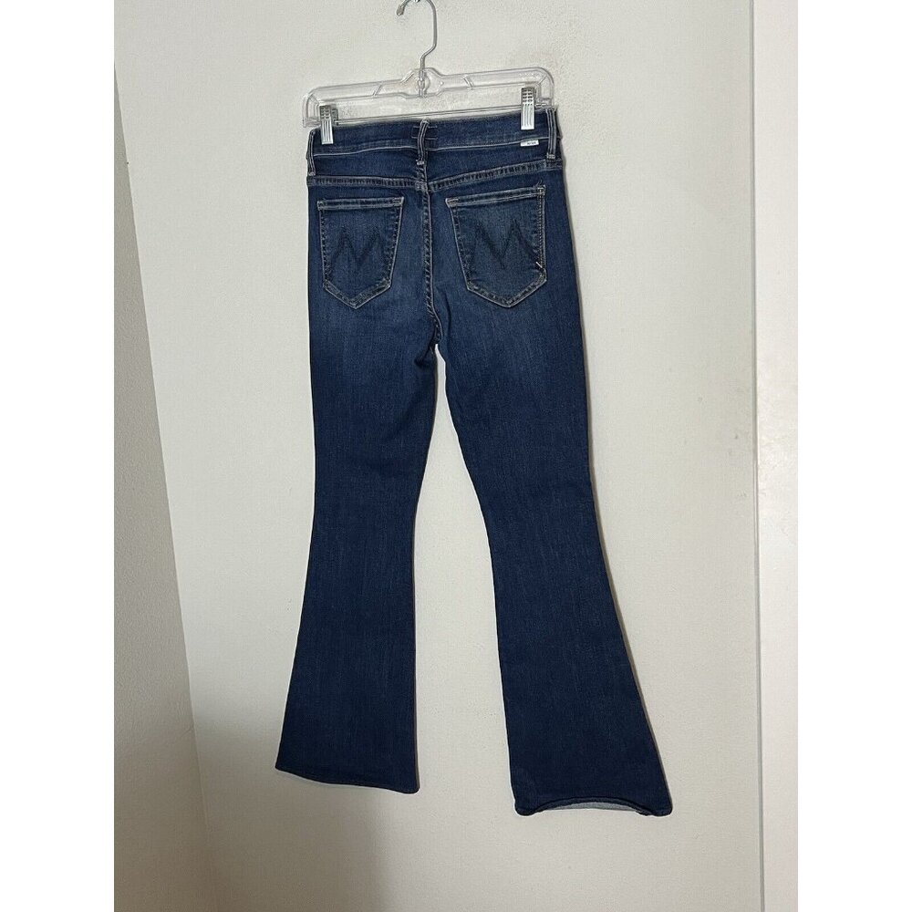 Mother Denim The Weekender Fray Flare Jeans in Teaming Up Blue Size 27 *Hemmed* - Picture 5 of 16